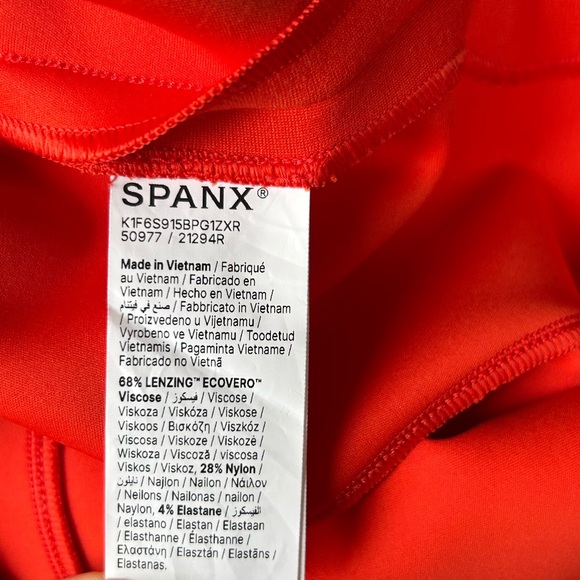 NWOT Spanx Ponte Midi Tank Dress Classic Sleeveless Shapewear Poppy Red Sz S - Picture 13 of 15